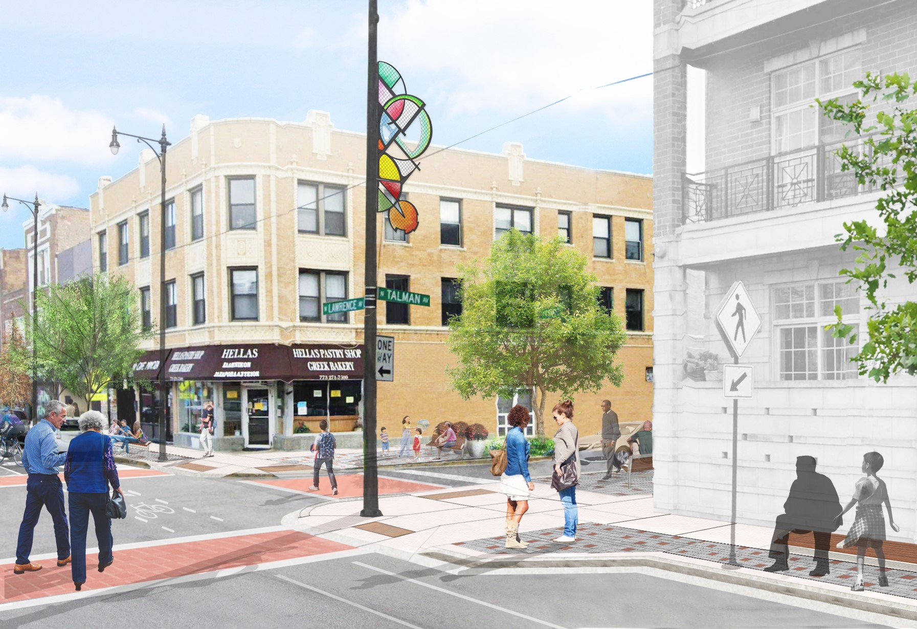 Rendering of Lawrence Ave and Talman